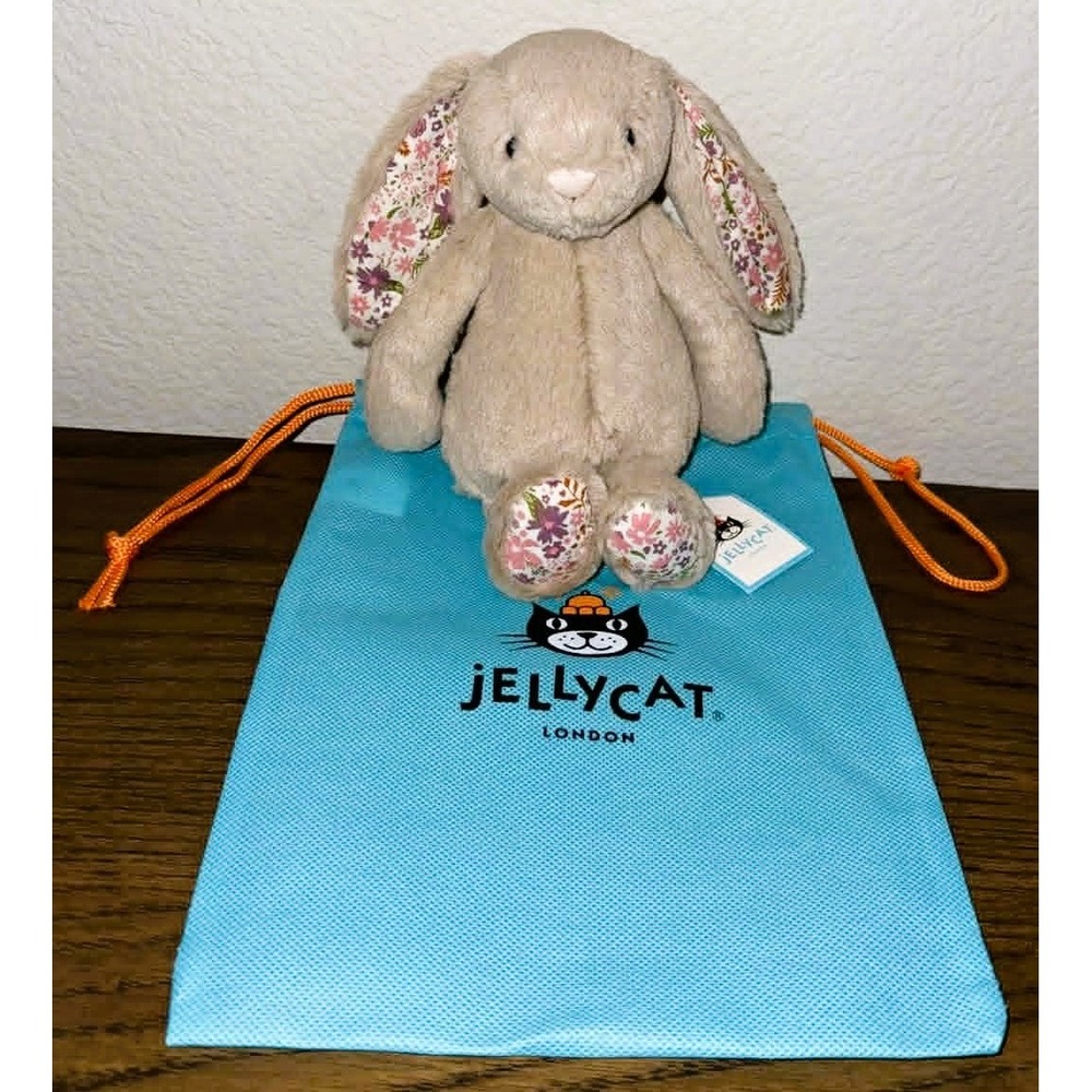Jellycat Blossom Beige Bunny Petal Plush Small 7.1" Authentic SAME DAY SHIPPING
